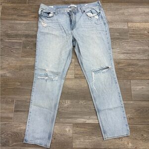 Light Blue Distressed Men Skinny Jeans